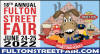 May be a cartoon of text that says 'FULTON STREET FAIR Est.1899 18TH ANNUAL FULTON STREET FAIR JUNE 24-25 2022 HOMETOWN HONORING HEROES OUR FULTONSTEETFAIR.COM'